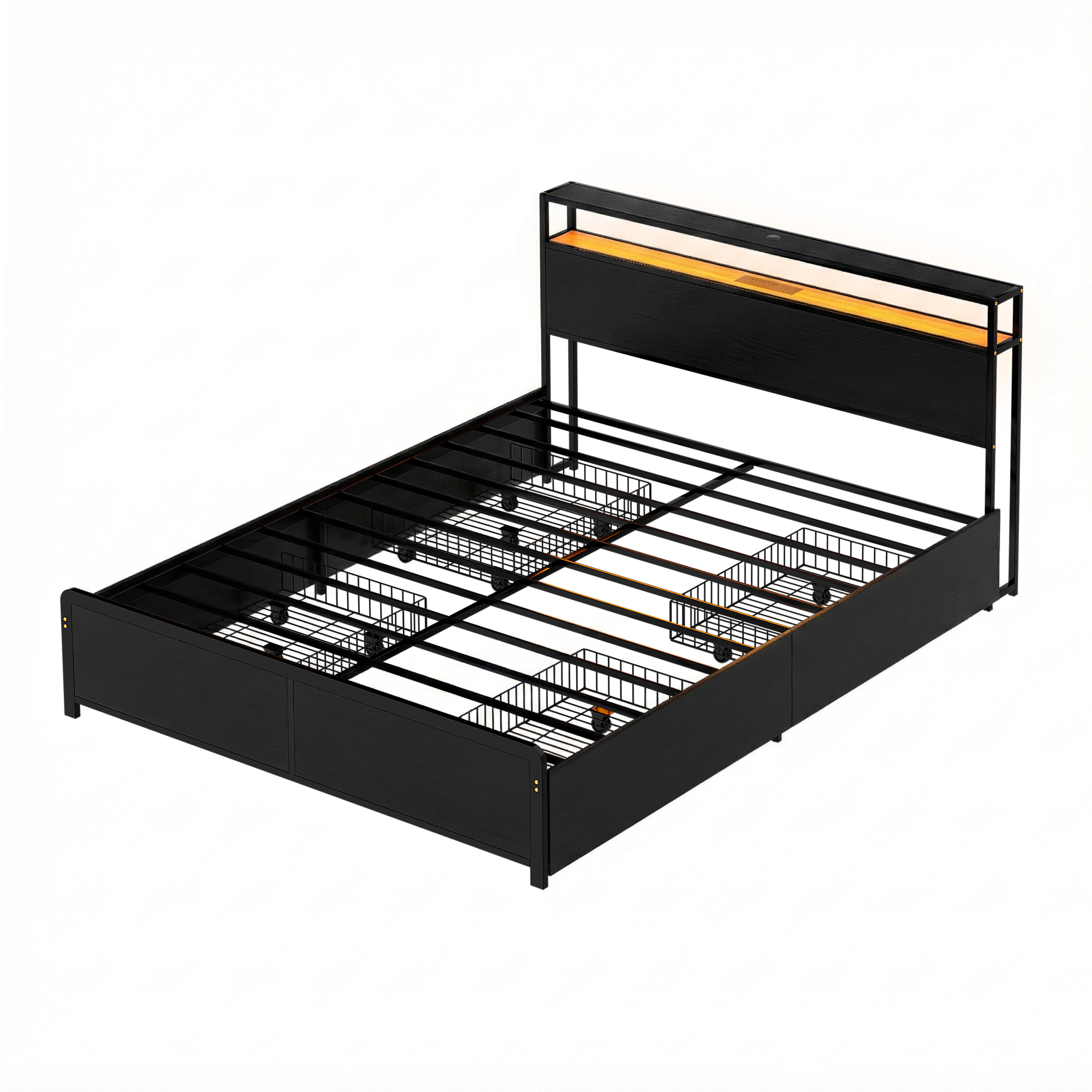 Artiss Queen Bed Frame | Storage, Led &Amp; Charge Station – Nice N Cheap Variety Store Queen Bed Frame