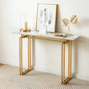 Marble Effect Console Table