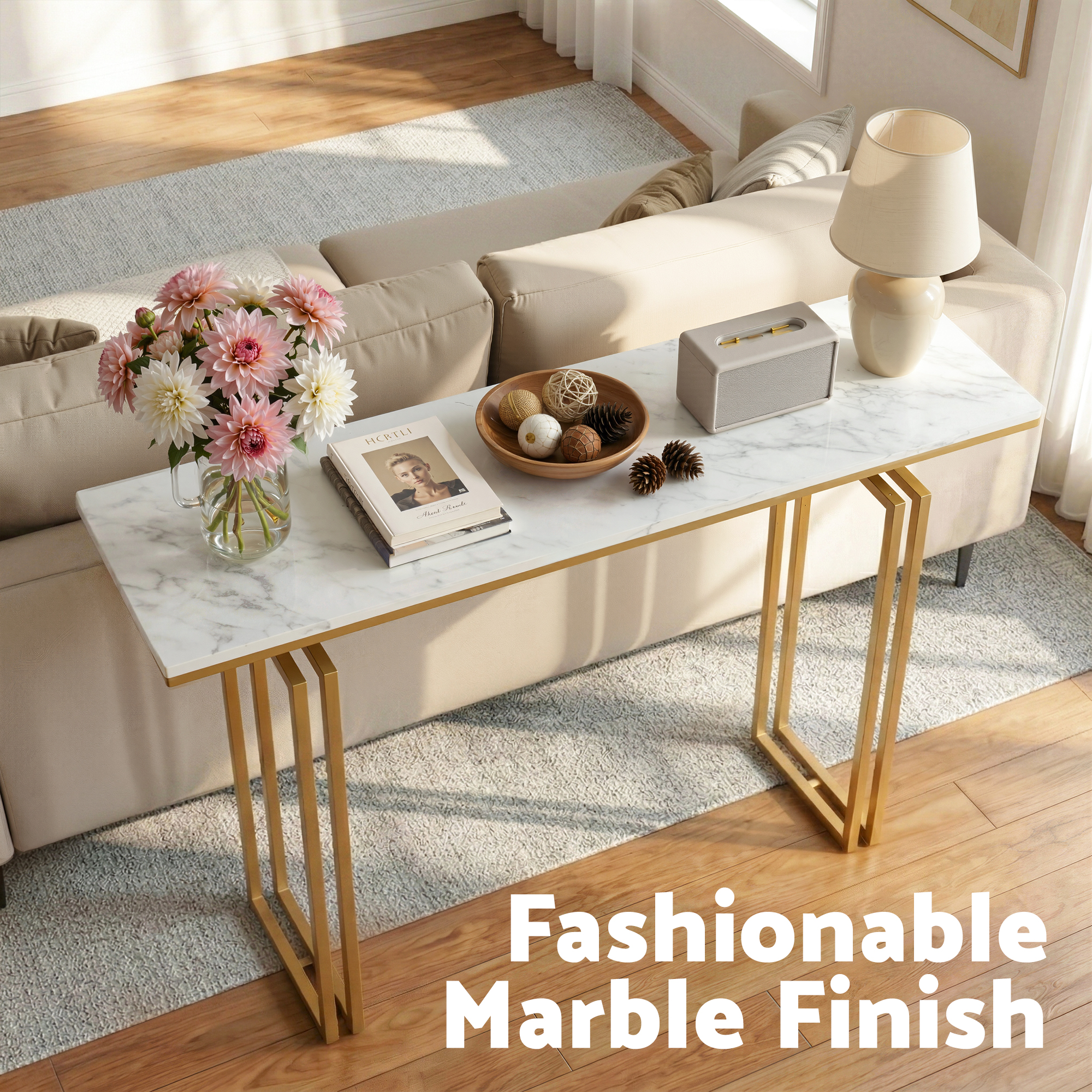 Artiss Marble Effect Console Table 110Cm White &Amp; Gold – Nice N Cheap Variety Store Marble Effect Console Table