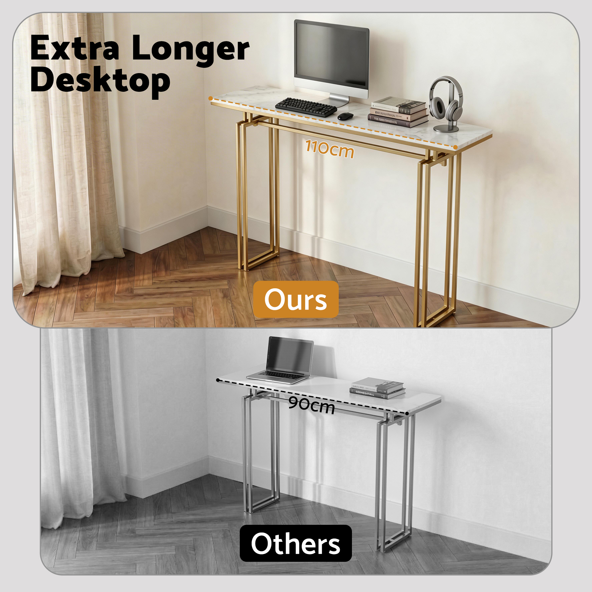 Artiss Marble Effect Console Table 110Cm White &Amp; Gold – Nice N Cheap Variety Store Marble Effect Console Table