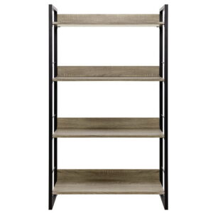Artiss Bookshelf 4 Tiers - Noe Black And Oak - Image 5