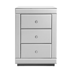 Artiss Mirrored Bedside Tables - Set Of 2, Silver – Nice N Cheap Variety Store Mirrored Bedside Tables