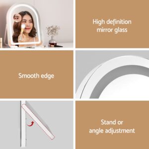 Embellir Makeup Mirror 35X45Cm Dressing Vanity Led Stripe Light With 5X Magnification Rotation White Arch - Image 6