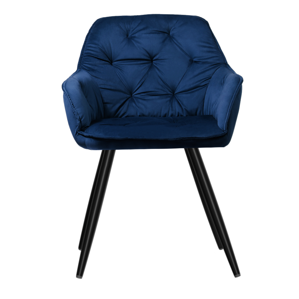 Artiss Velvet Dining Chairs Set Of 2 - Blue – Nice N Cheap Variety Store Velvet Dining Chairs