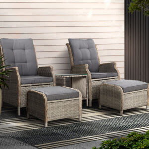 Wicker Recliner Set