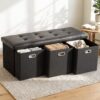 Artiss Storage Ottoman | 3 Cube Drawers, Black – Nice N Cheap Variety Store Storage Ottoman