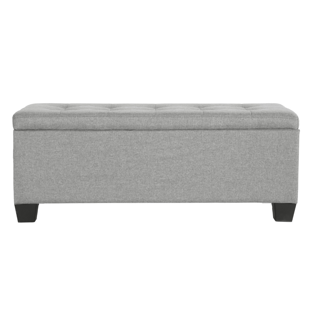 Artiss Storage Ottoman | 97Cm Linen Light Grey – Nice N Cheap Variety Store Storage Ottoman