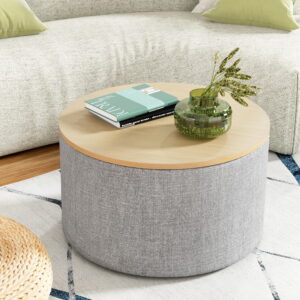 Round Storage Ottoman