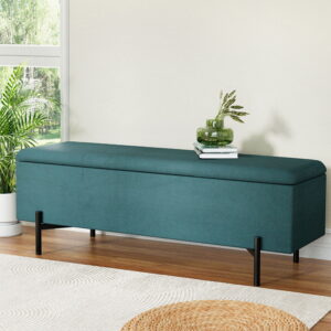 velvet storage ottoman