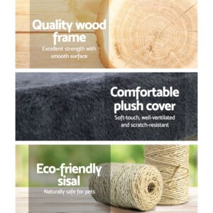 I.pet Cat Tree 145Cm Tower Scratching Post Scratcher Wood Condo House Large Bed - Image 4