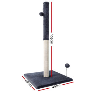 I.pet Cat Tree 105Cm Scratching Post Scratcher Tower Condo House Hanging Toys Grey – Nice N Cheap Variety Store I.pet Cat Tree 105Cm Scratching Post Scratcher Tower Condo House Hanging Toys Grey - Image 2