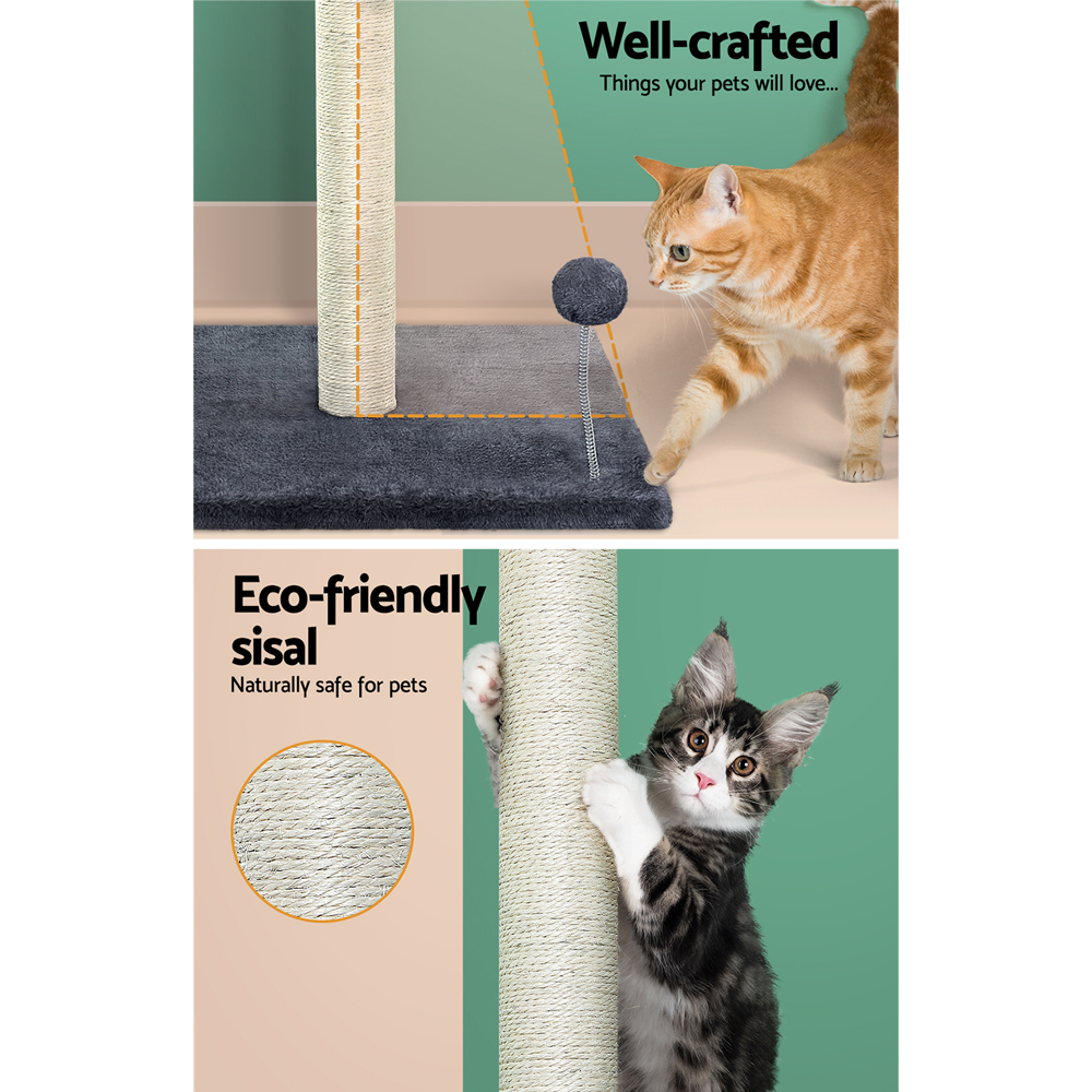 I.pet Cat Tree 105Cm Scratching Post Scratcher Tower Condo House Hanging Toys Grey – Nice N Cheap Variety Store I.pet Cat Tree 105Cm Scratching Post Scratcher Tower Condo House Hanging Toys Grey - Image 5