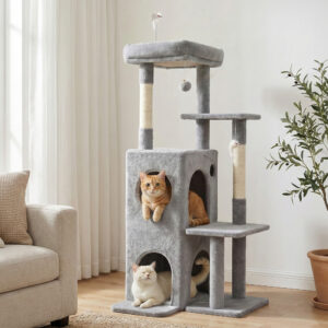 I.pet Cat Tree Tower 127Cm Scratching Post Furniture Scratcher House Light Grey – Nice N Cheap Variety Store I.pet Cat Tree Tower 127Cm Scratching Post Furniture Scratcher House Light Grey - Image 9