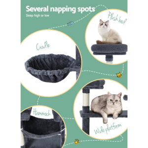 I.pet Cat Tree 144Cm Tower Scratching Post Scratcher Wood Condo Toys House Bed – Nice N Cheap Variety Store I.pet Cat Tree 144Cm Tower Scratching Post Scratcher Wood Condo Toys House Bed - Image 5