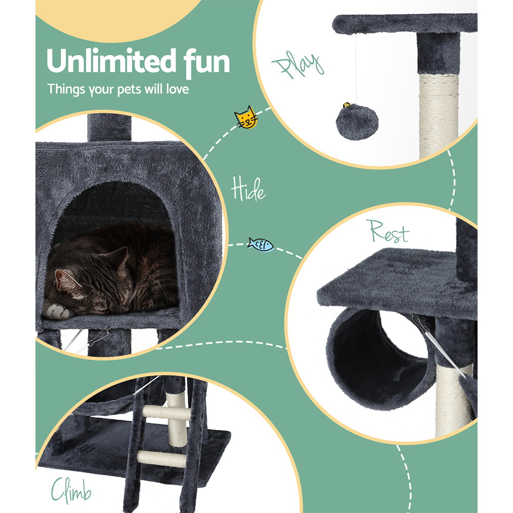I.pet Cat Tree 144Cm Tower Scratching Post Scratcher Wood Condo Toys House Bed – Nice N Cheap Variety Store I.pet Cat Tree 144Cm Tower Scratching Post Scratcher Wood Condo Toys House Bed - Image 6