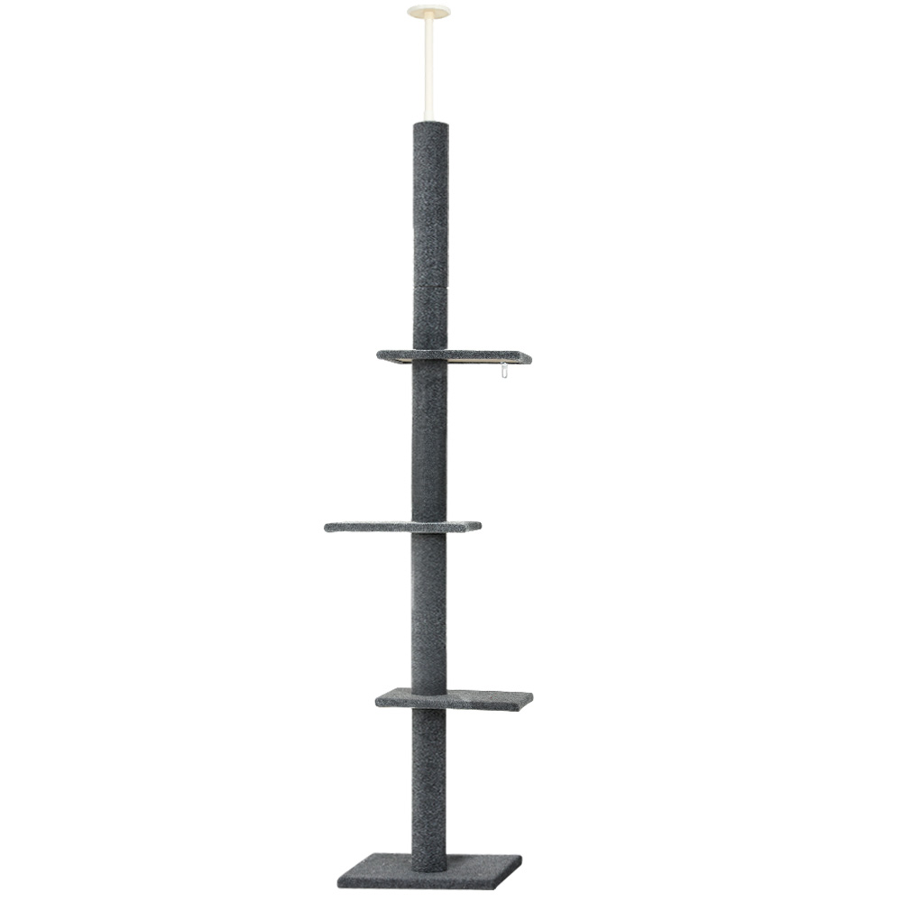 I.pet Cat Tree 290Cm Tower Scratching Post Scratcher Floor To Ceiling Cats Bed Grey – Nice N Cheap Variety Store I.pet Cat Tree 290Cm Tower Scratching Post Scratcher Floor To Ceiling Cats Bed Grey - Image 7