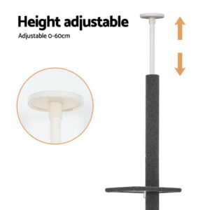 I.pet Cat Tree 290Cm Tower Scratching Post Scratcher Floor To Ceiling Cats Bed Grey – Nice N Cheap Variety Store I.pet Cat Tree 290Cm Tower Scratching Post Scratcher Floor To Ceiling Cats Bed Grey - Image 5