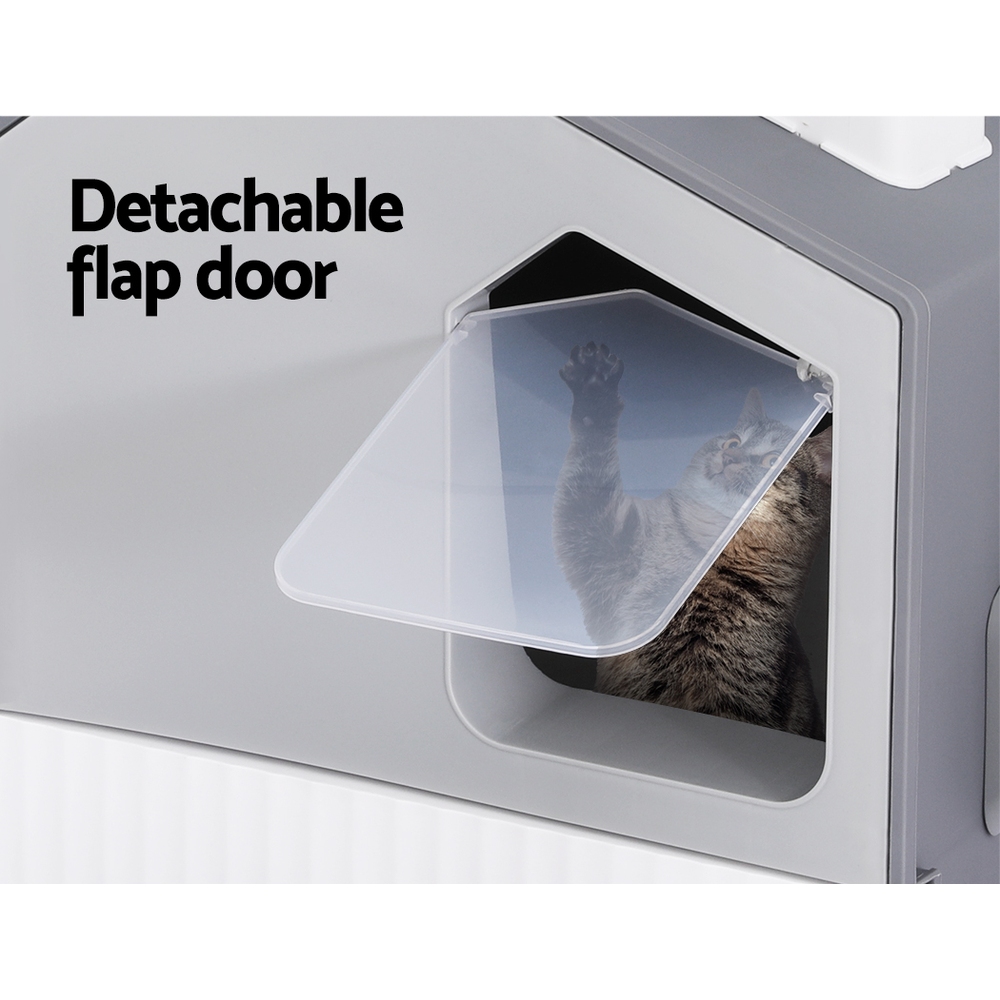I.pet Large Enclosed Cat Litter Box With Scoop &Amp; Mat – Nice N Cheap Variety Store Enclosed Cat Litter Box