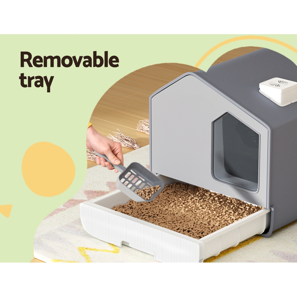 I.pet Large Enclosed Cat Litter Box With Scoop &Amp; Mat – Nice N Cheap Variety Store Enclosed Cat Litter Box