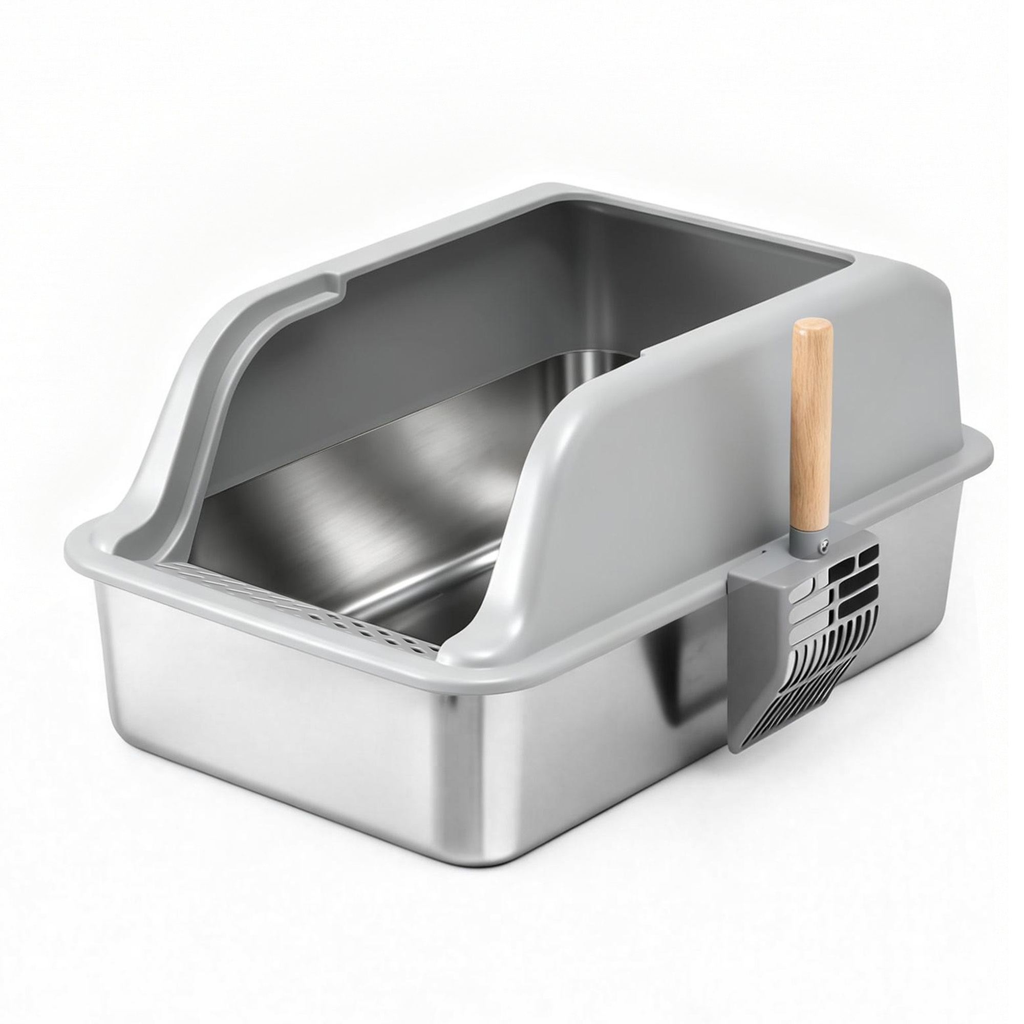 I.pet Stainless Steel Cat Litter Box | Large Grey – Nice N Cheap Variety Store Stainless Steel Cat Litter Box