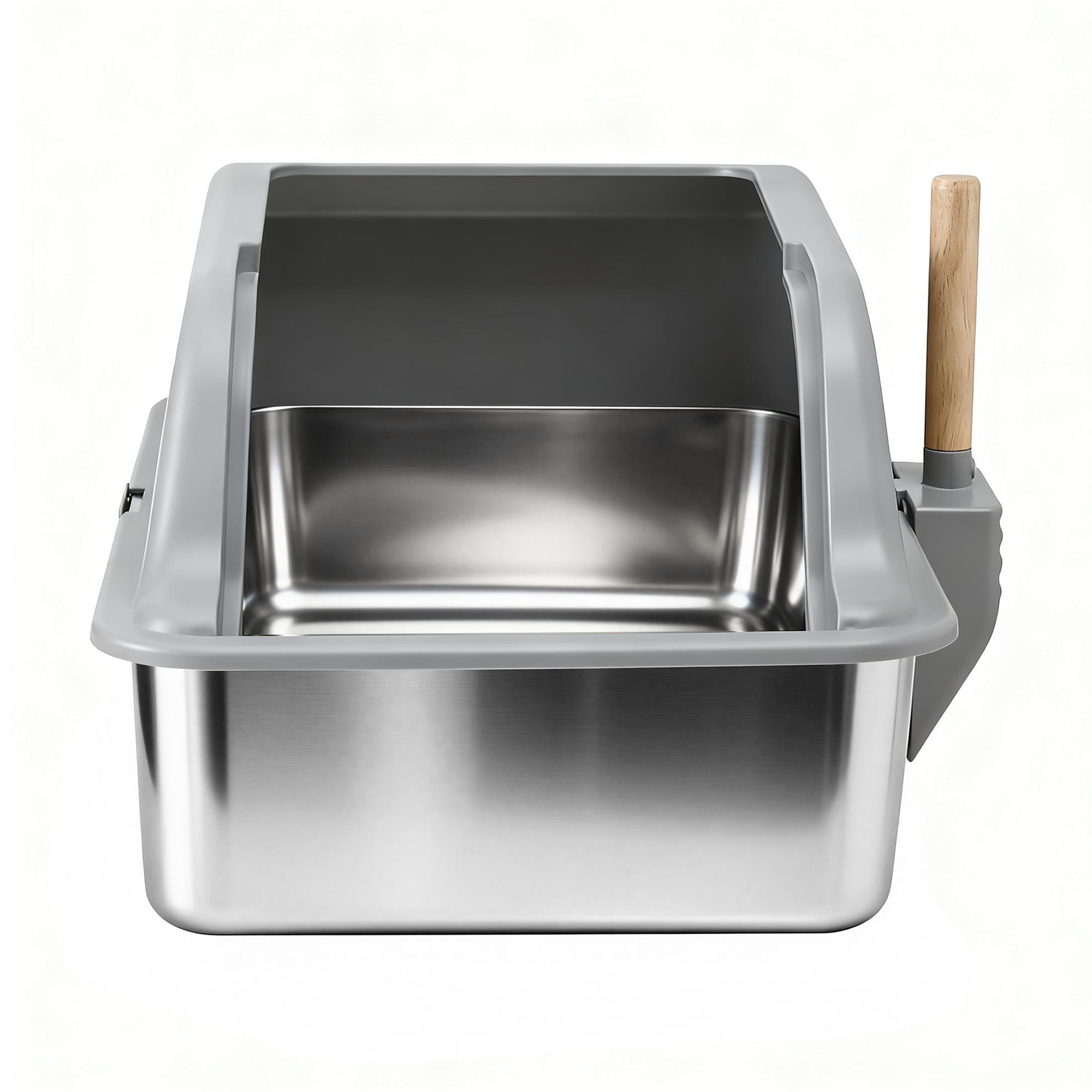 I.pet Stainless Steel Cat Litter Box | Large Grey – Nice N Cheap Variety Store Stainless Steel Cat Litter Box