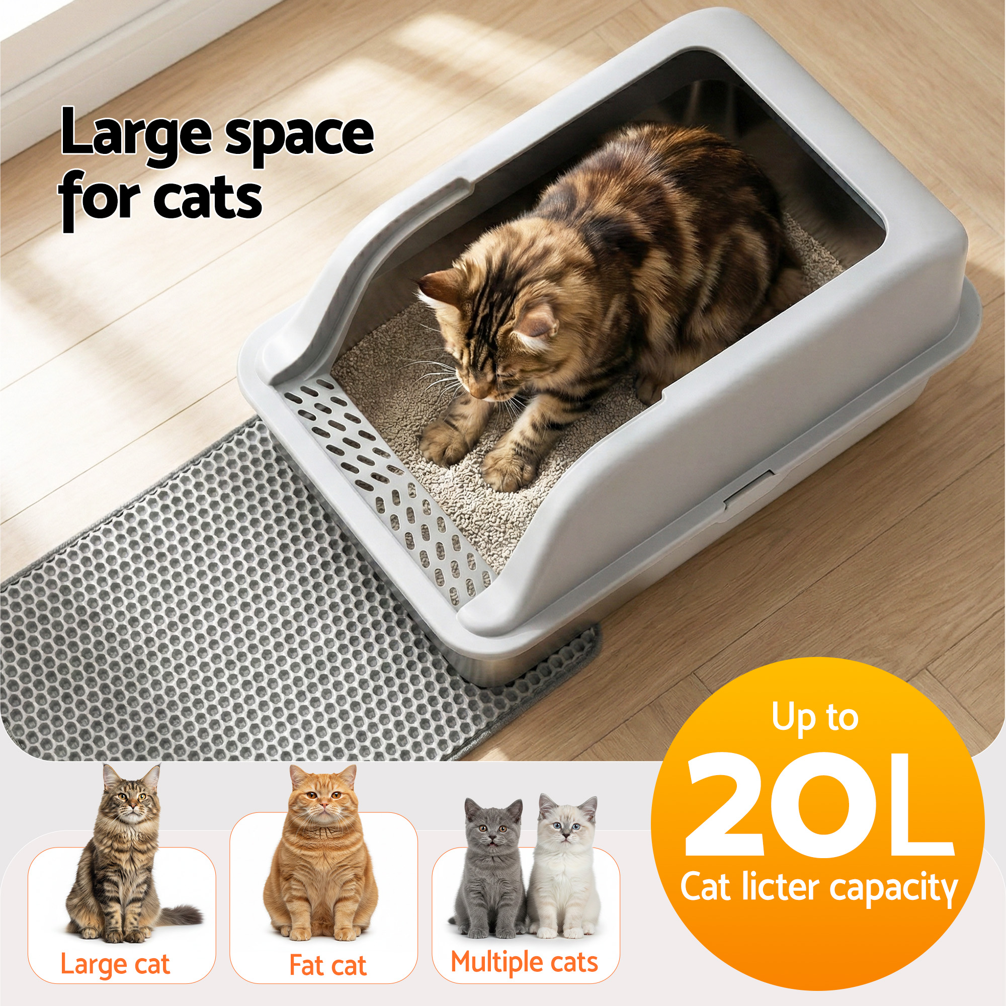 I.pet Stainless Steel Cat Litter Box | Large Grey – Nice N Cheap Variety Store Stainless Steel Cat Litter Box