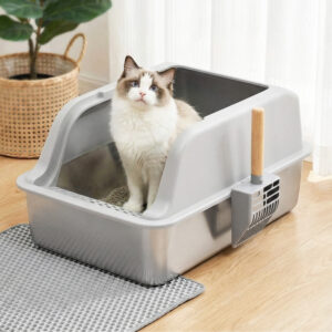 I.pet Stainless Steel Cat Litter Box | Large Grey – Nice N Cheap Variety Store Stainless Steel Cat Litter Box