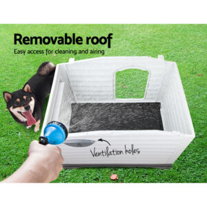 I.pet Dog Kennel House Extra Large Outdoor Plastic Puppy Pet Cabin Shelter Xl Grey - Image 6