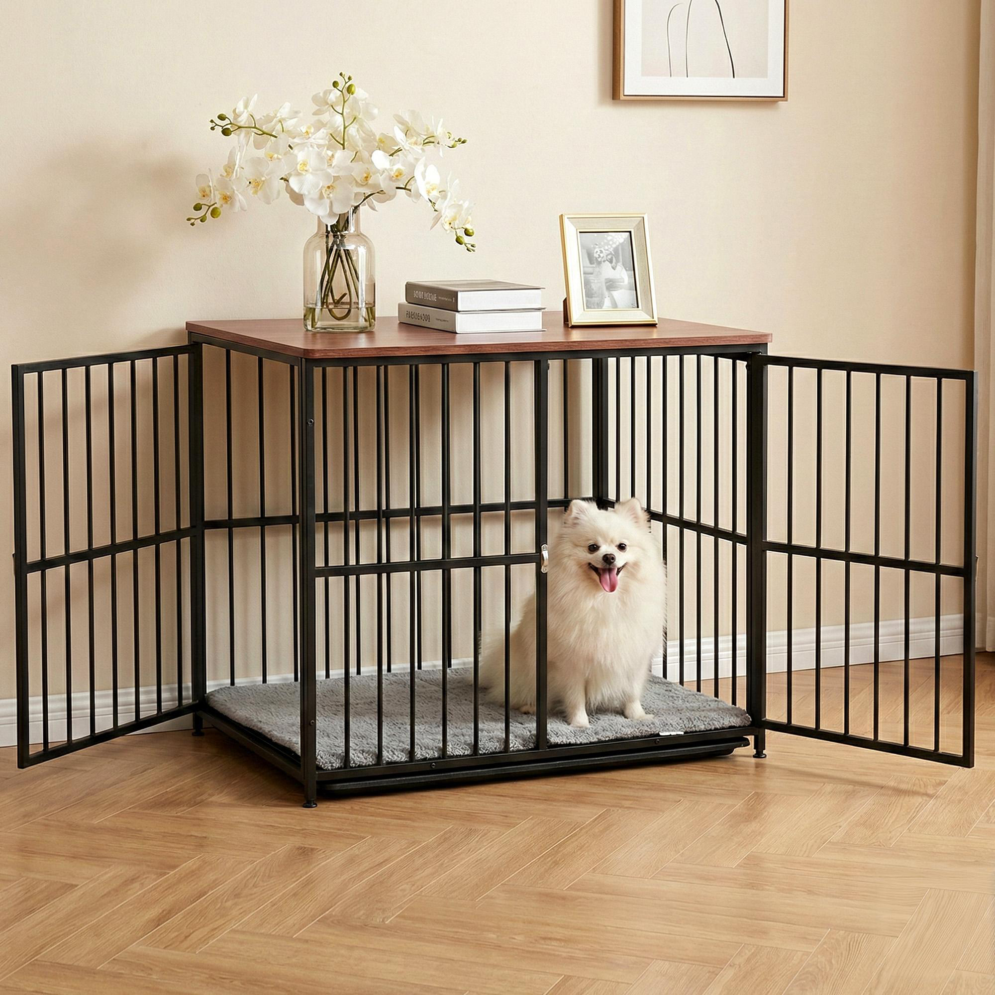 I.pet Large Dog Crate Furniture Black 93Cm – Nice N Cheap Variety Store Large Dog Crate Furniture