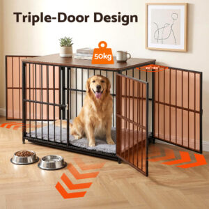 I.pet Large Dog Crate Furniture Black 93Cm – Nice N Cheap Variety Store Large Dog Crate Furniture