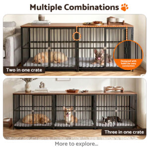 I.pet Large Dog Crate Furniture Black 93Cm – Nice N Cheap Variety Store Large Dog Crate Furniture