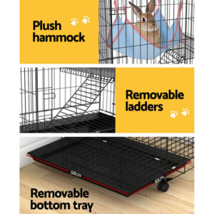 I.pet 3-Level Rabbit Cage 100Cm Hutch For Small Pets – Nice N Cheap Variety Store Rabbit Cage 100Cm