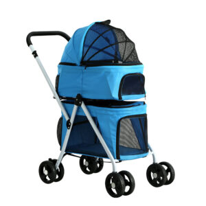 i.Pet Pet Stroller Dog Pram Large Cat Carrier Travel Foldable Double