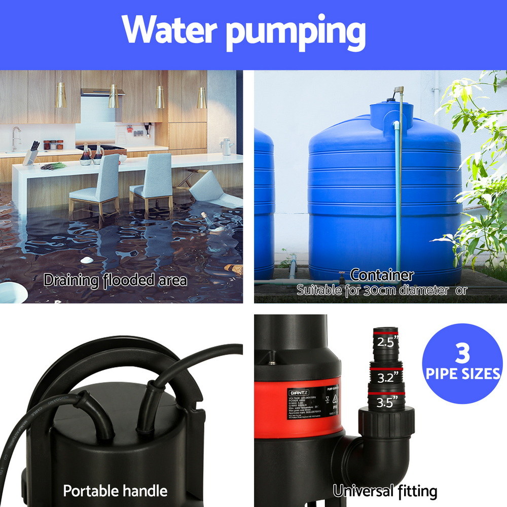 Giantz 750W Water Pump Dirty Submersible Sump Swim Pool Flooding Pond Clean – Nice N Cheap Variety Store Giantz 750W Water Pump Dirty Submersible Sump Swim Pool Flooding Pond Clean - Image 12