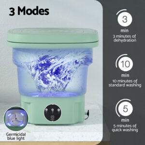 Devanti Portable Washing Machine 8L Green - Image 4