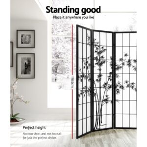 Artiss 8 Panel Bamboo Room Divider Screen Black White – Nice N Cheap Variety Store 8 Panel Room Divider