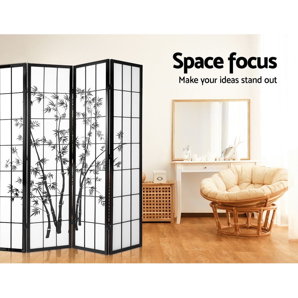 Artiss 8 Panel Bamboo Room Divider Screen Black White – Nice N Cheap Variety Store 8 Panel Room Divider