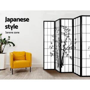 Artiss 8 Panel Bamboo Room Divider Screen Black White – Nice N Cheap Variety Store 8 Panel Room Divider