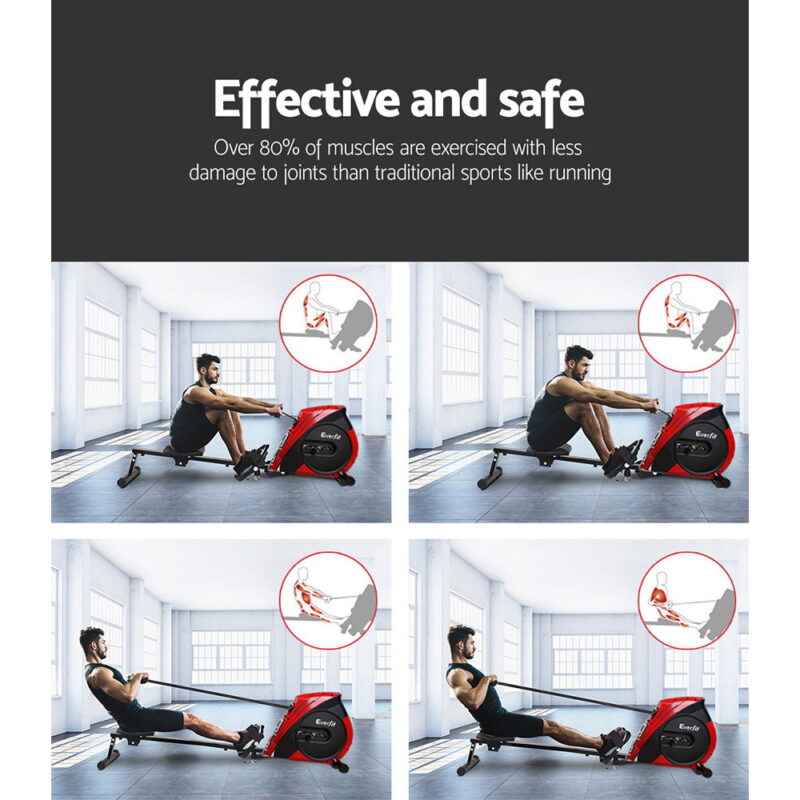 Everfit Rowing Machine Rower Elastic Rope Resistance Fitness Home ...