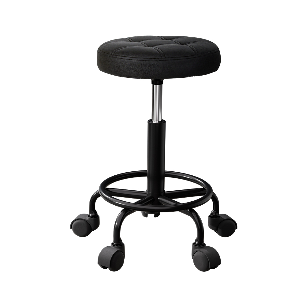 Artiss Salon Stool Round Swivel Chair Black – Nice N Cheap Variety Store Salon Stool Black