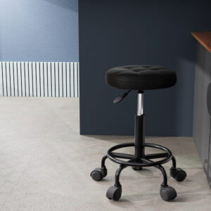 Artiss Salon Stool Round Swivel Chair Black – Nice N Cheap Variety Store Salon Stool Black