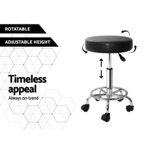 Artiss Round Swivel Salon Stool - Black – Nice N Cheap Variety Store Salon Stool Black