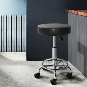 Artiss Round Swivel Salon Stool - Black – Nice N Cheap Variety Store Salon Stool Black