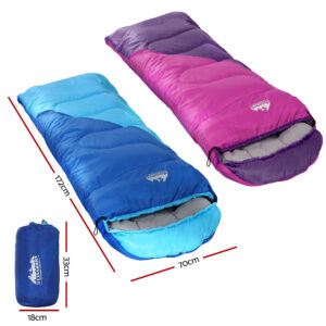 Weisshorn Sleeping Bag Set Of 2 Kids Single 172Cm Thermal Camping Hiking – Nice N Cheap Variety Store Weisshorn Sleeping Bag Set Of 2 Kids Single 172Cm Thermal Camping Hiking - Image 2