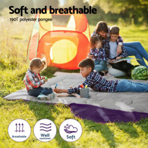 Weisshorn Sleeping Bag Set Of 2 Kids Single 172Cm Thermal Camping Hiking – Nice N Cheap Variety Store Weisshorn Sleeping Bag Set Of 2 Kids Single 172Cm Thermal Camping Hiking - Image 7