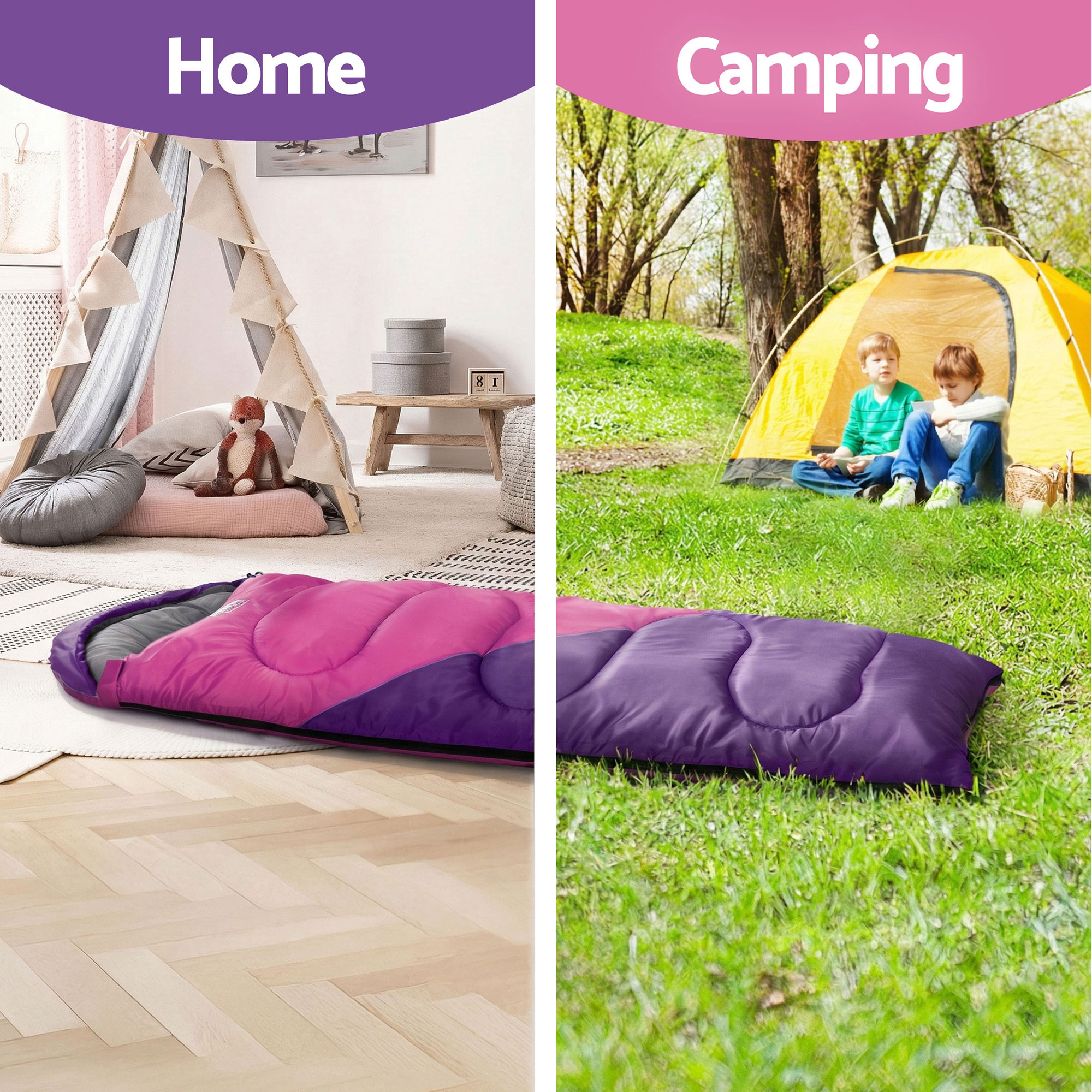 Weisshorn Sleeping Bag Set Of 2 Kids Single 172Cm Thermal Camping Hiking – Nice N Cheap Variety Store Weisshorn Sleeping Bag Set Of 2 Kids Single 172Cm Thermal Camping Hiking - Image 9