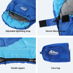Weisshorn Sleeping Bag Set Of 2 Kids Single 172Cm Thermal Camping Hiking – Nice N Cheap Variety Store Weisshorn Sleeping Bag Set Of 2 Kids Single 172Cm Thermal Camping Hiking - Image 10