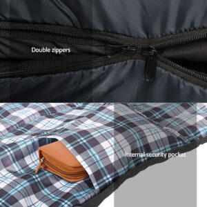 Weisshorn Sleeping Bag Set Of 2 Single Thermal Camping Hiking Tent 0℃ - Image 9