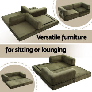 Artiss Folding Sofa Bed Green | Space-Saving Comfort – Nice N Cheap Variety Store Folding Sofa Bed