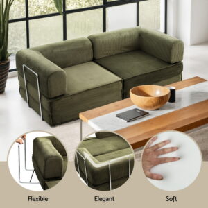 Artiss Folding Sofa Bed Green | Space-Saving Comfort – Nice N Cheap Variety Store Folding Sofa Bed
